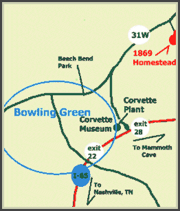 Map to 1869 Homestead